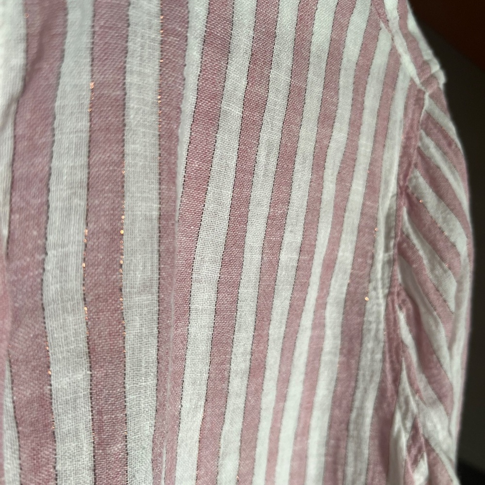 Rails Pink And White Button Down - image 4